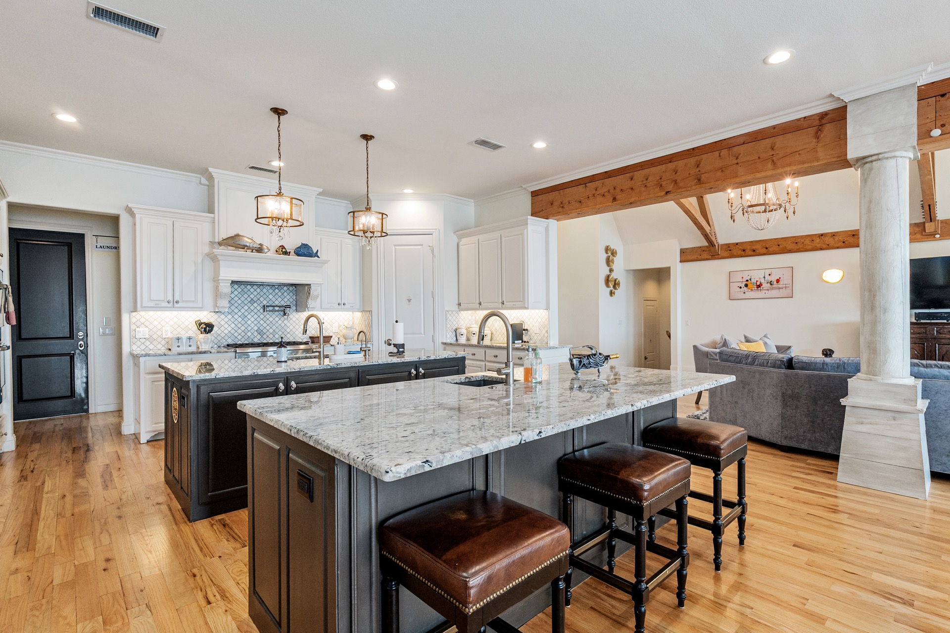 Kitchen with bar seating