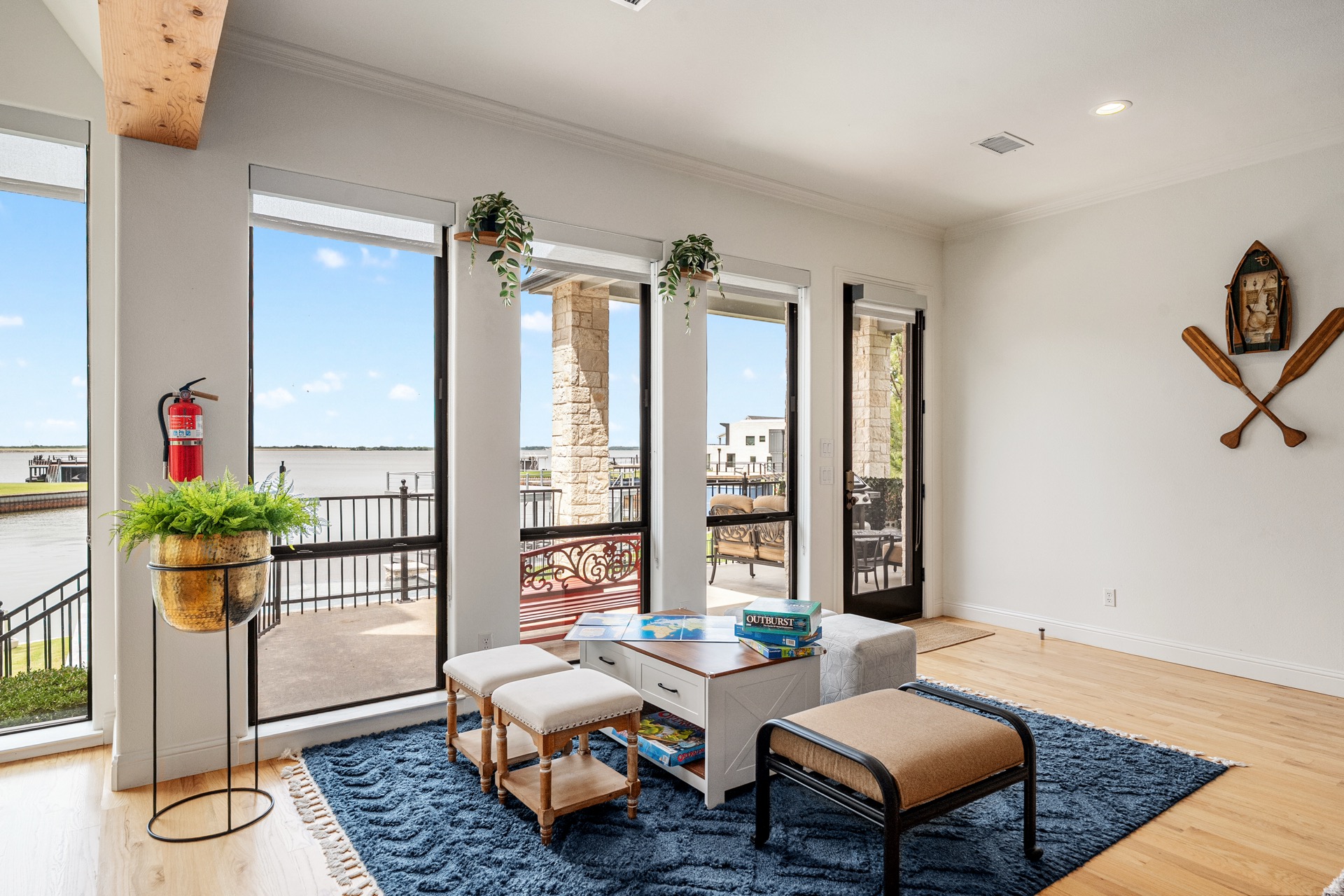 Living room with large windows