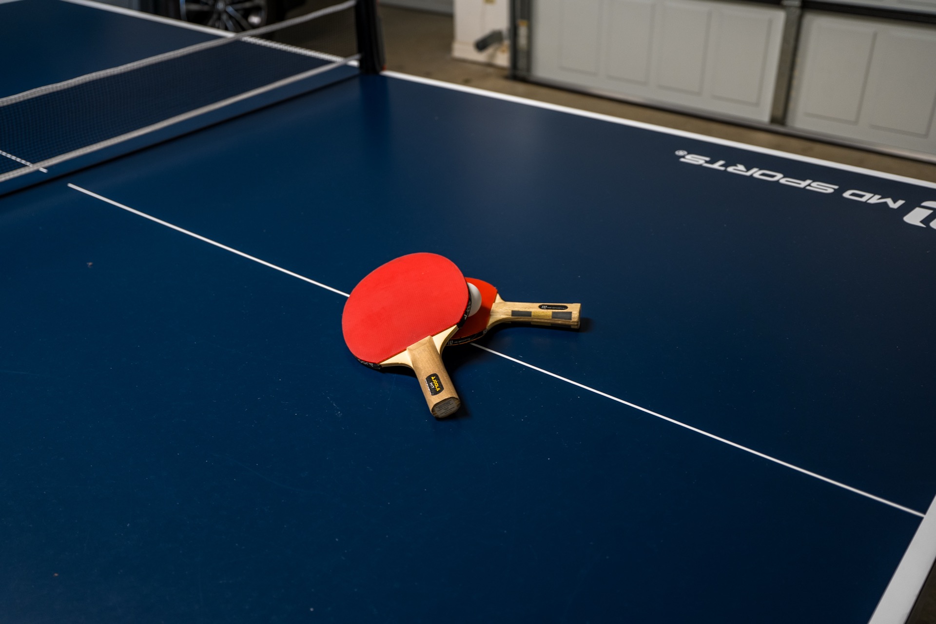 Ping pong table in the game room